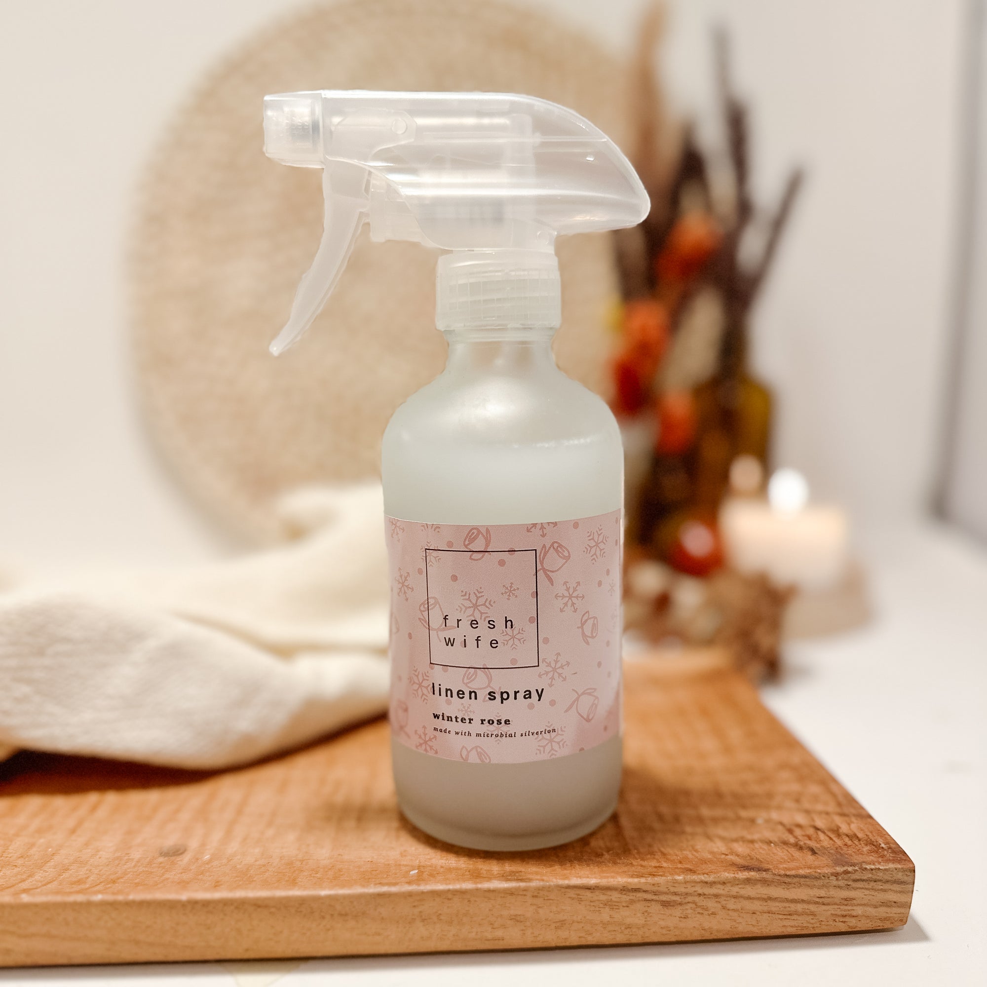 Winter Rose Linen Spray