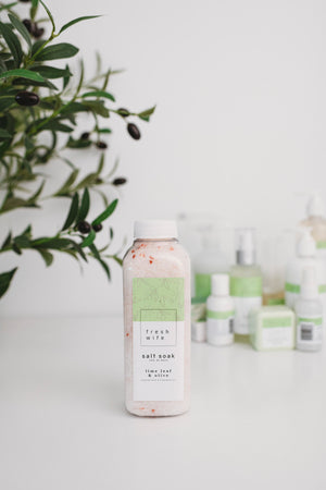 Lime Leaf & Olive Salt Soak